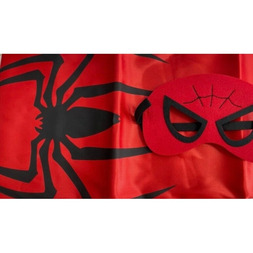 Kids Medium Superhero Cape & Mask New Costume Halloween Spider Man Costume 3-10